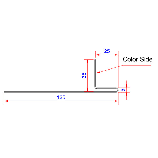 lodret - HVID - 3 meter