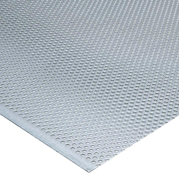 Perforeret galvaniseret stålplade 3 mm runde huller 2000x1000x1 mm luf ...