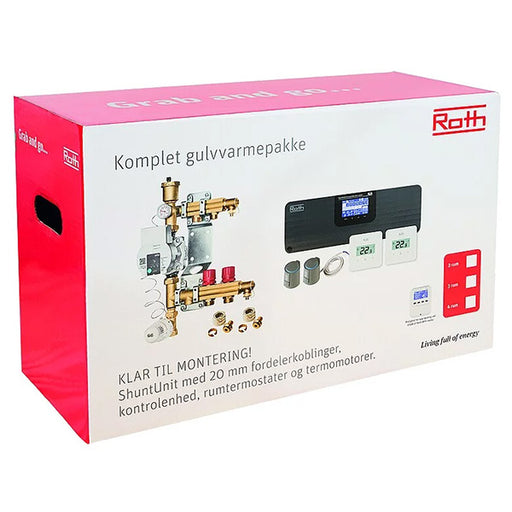 Roth gulvvarmepakke til 2 rum