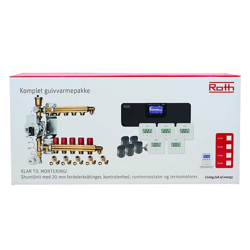 Roth gulvvarmepakke til 8 rum