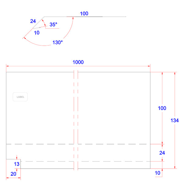 Murkrone 10A alu 24x100x1000 mm